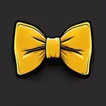 oversized golden yellow bow tie image